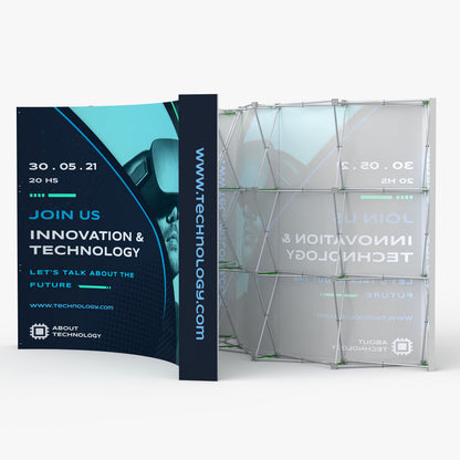 Curved Velcro Fabric Pop Up Display