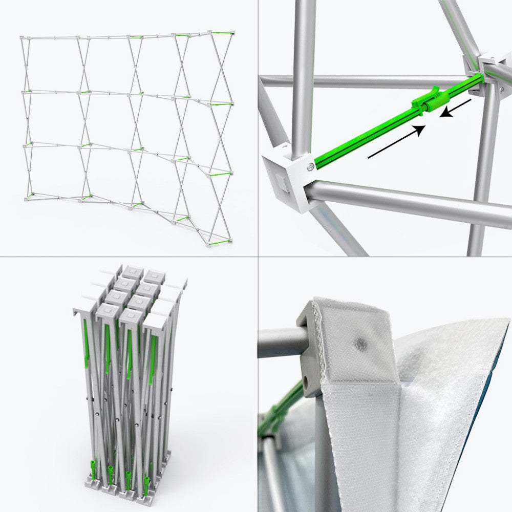 Curved Velcro Fabric Pop Up Display