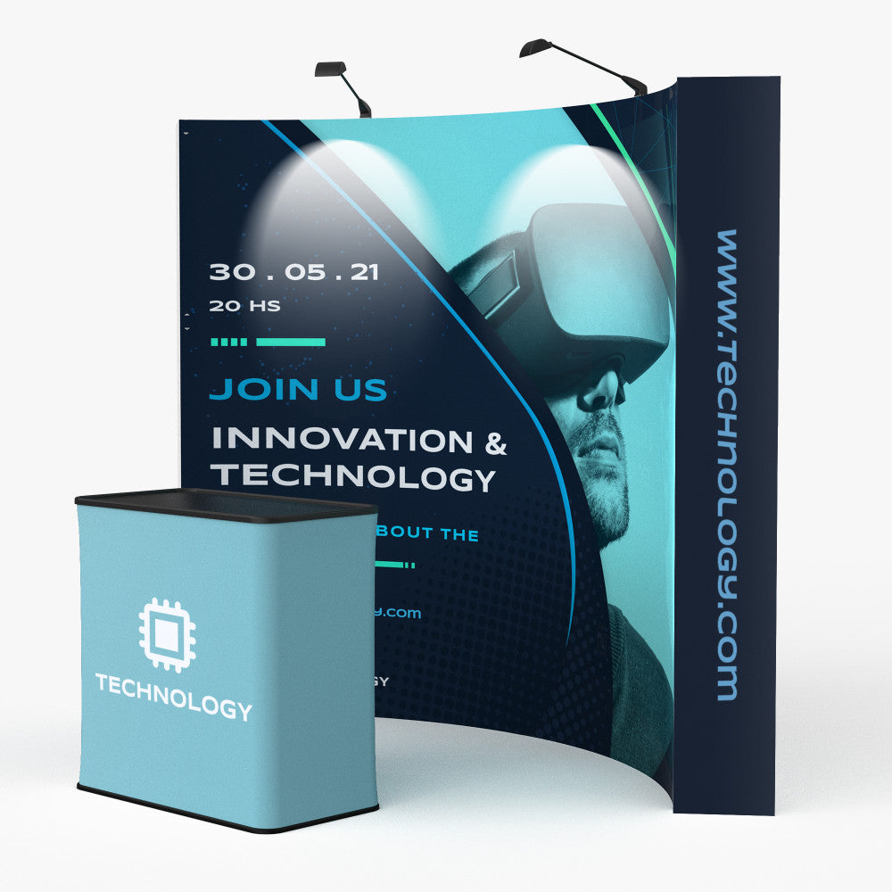 Curved Velcro Fabric Pop Up Display