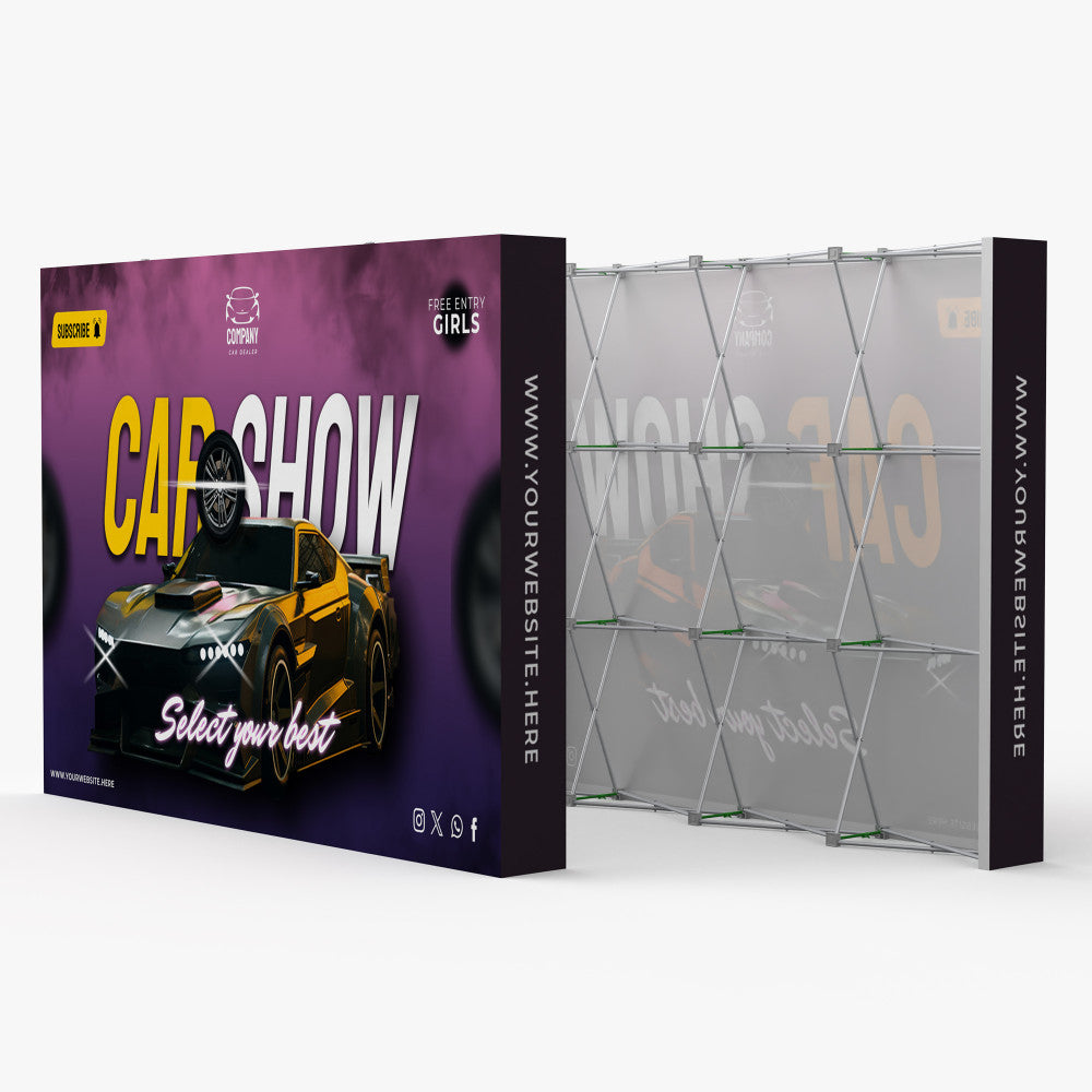 Straight Velcro Fabric Pop Up Display